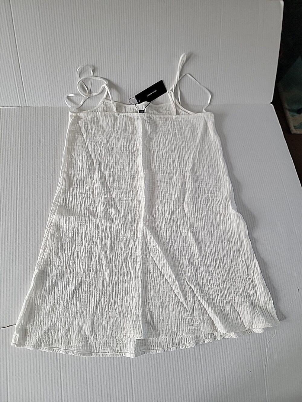 NWT Vero Moda White Maxi Cotton Dress With Hem Line. B8